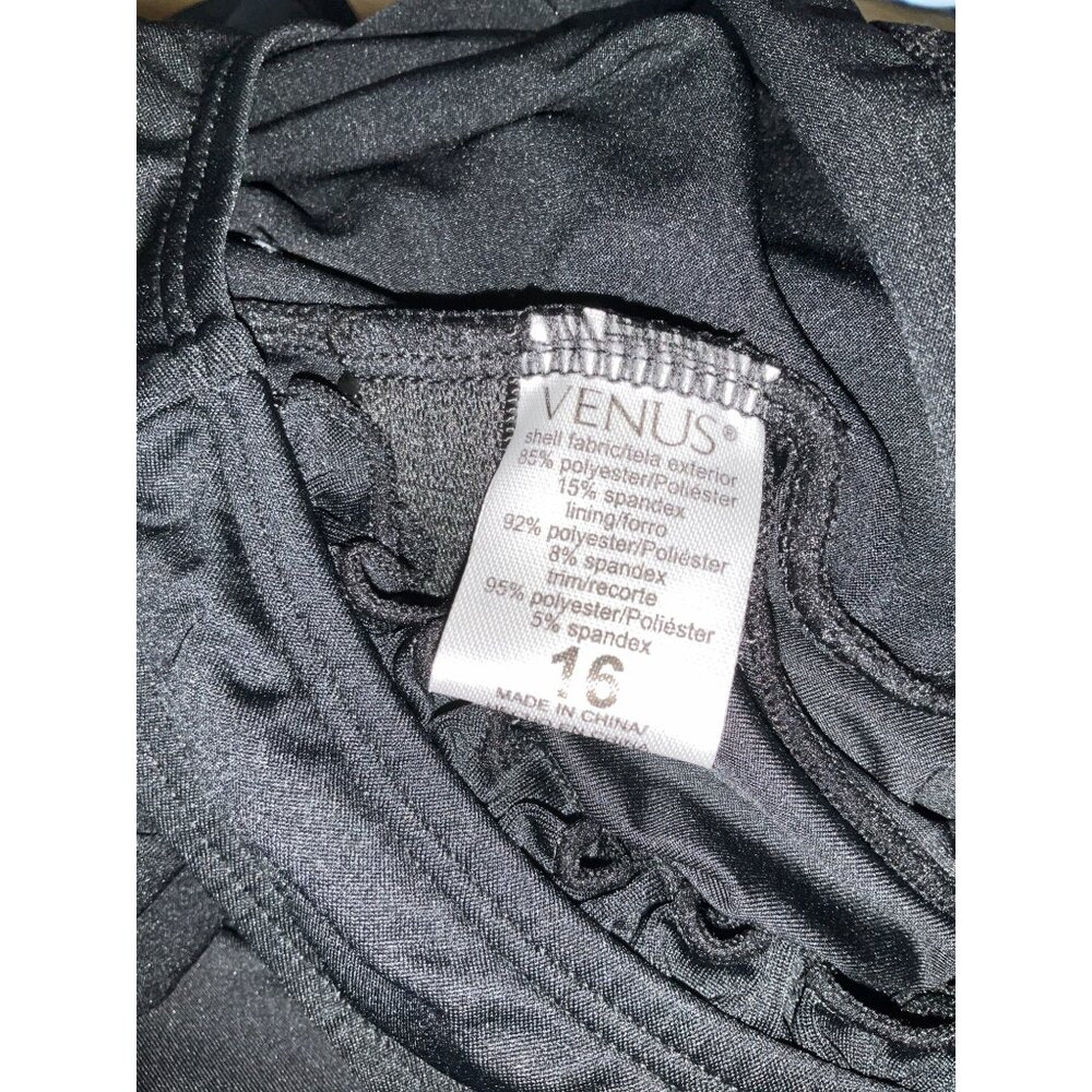 VENUS Tankini Top High Neck size 16 Racerback Black Red - Picture 6 of 6